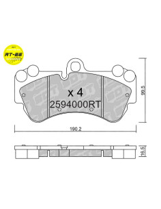 FRONT RACING BRAKEPADS RT66 BREMBO Z17 PORSCHE CAYENNE 955 VW TOUAREG 7LA