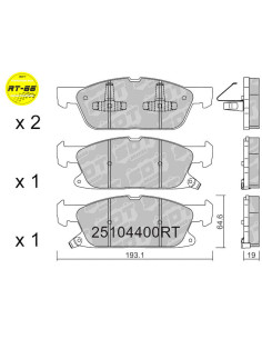 FRONT RACING BRAKEPADS RT66 FORD FOCUS IV 2.3 ST USA EDGE II S-MAX CJ