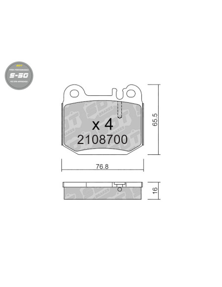 Pastillas De Freno Traseras High Performance S50 Mercedes Off-Road Ml 163