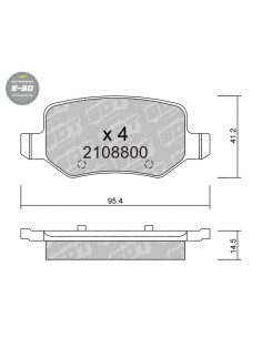 REAR HIGH PERFORMANCE BRAKEPADS S50 MERCEDES CLASE A 168 A 169 B 245 VANEO 414
