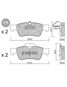 Pastillas De Freno Traseras High Performance S50 Mercedes Gl X164 Ml 164 R 251