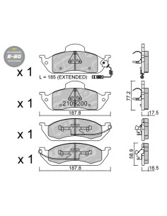 FRONT HIGH PERFORMANCE BRAKEPADS S50 MERCEDES ML 163