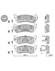 REAR HIGH PERFORMANCE BRAKEPADS S50 MERCEDES ML 163