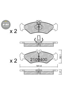 REAR HIGH PERFORMANCE BRAKEPADS S50 MERCEDES SPRINTER 200 VW LT 28