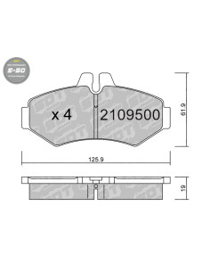 Pastillas De Freno Traseras High Performance S50 Mercedes G 461 463 Sprinter 300 Vw Commercial Lt 35