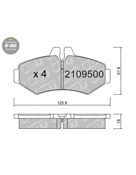 Pastillas De Freno Traseras High Performance S50 Mercedes G 461 463 Sprinter 300 Vw Commercial Lt 35