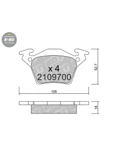 FRONT HIGH PERFORMANCE BRAKEPADS S50 MERCEDES CLASE V 638 VITO 638