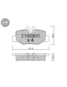 REAR HIGH PERFORMANCE BRAKEPADS S50 MERCEDES BENZ VIANO 639 VITO 639