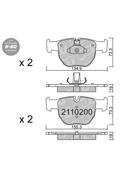 FRONT HIGH PERFORMANCE BRAKEPADS S50 LAND ROVER RANGE ROVER III