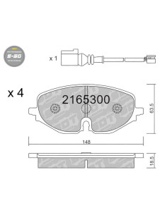 FRONT HIGH PERFORMANCE BRAKEPADS S50 AUDI A3 8Y SEAT LEON KL SKODA OCTAVIA NX VW CADDY GOLF VIII