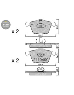 FRONT HIGH PERFORMANCE BRAKEPADS S50 VOLVO XC90