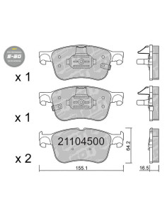 FRONT HIGH PERFORMANCE BRAKEPADS S50 FORD FOCUS MK4 KUGA MK3 PUMA MK2 ST
