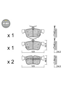 REAR HIGH PERFORMANCE BRAKEPADS S50 FORD FOCUS MK4 KUGA MK3