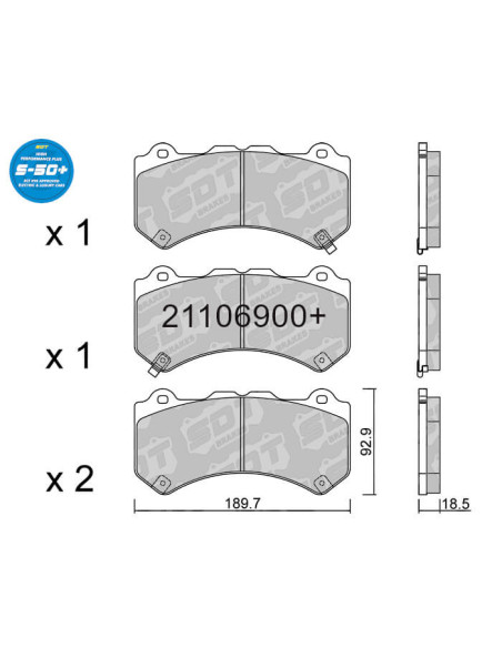 FRONT HIGH PERFORMANCE PLUS S50+ BRAKEPADS NISSAN GT-R R35 SKYLINE GTR NISMO