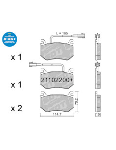 REAR HIGH PERFORMANCE PLUS S50+ BRAKEPADS ALFA ROMEO GIULIA II 952 2.9 GTA STELVIO 2.9 Q4