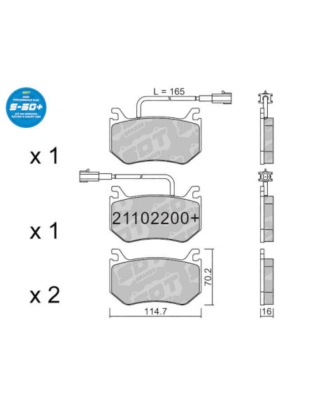 REAR HIGH PERFORMANCE PLUS S50+ BRAKEPADS ALFA ROMEO GIULIA II 952 2.9 GTA STELVIO 2.9 Q4