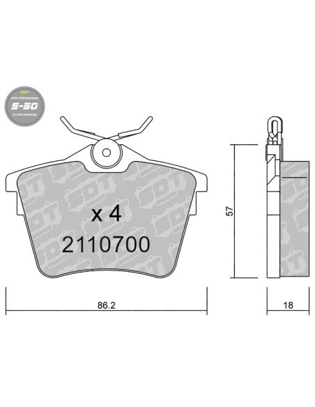Pastillas De Freno Traseras High Performance S50 Citroen C5 Iii Peugeot 407 607