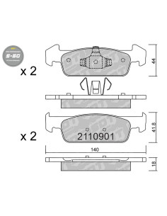Pastillas De Freno Delanteras High Performance S50 Dacia Logan Ii Mcv Sandero Ii