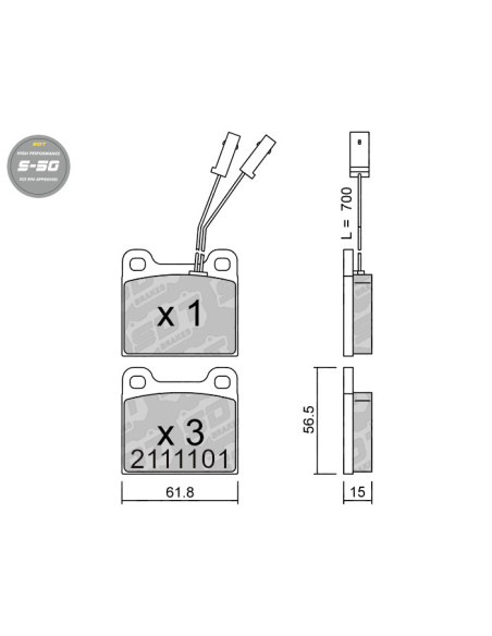 FRONT HIGH PERFORMANCE BRAKEPADS S50 ALFA ROMEO 75 ALFETTA GIULIETTA GTV