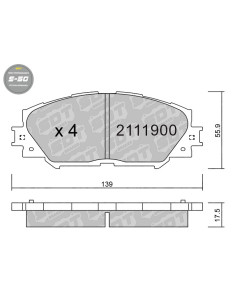 FRONT HIGH PERFORMANCE BRAKEPADS S50 SUBARU TREZIA TOYOTA AURIS RAV4 III URBAN CRUISER VERSO-S YARIS