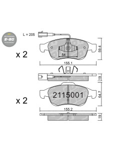 FRONT HIGH PERFORMANCE BRAKEPADS S50 ALFA ROMEO GIULIETTA