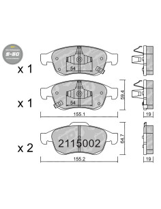 Pastillas De Freno Delanteras High Performance S50 Fiat 500X Jeep Renegade
