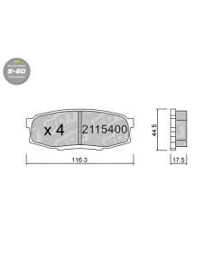 Pastillas De Freno Traseras High Performance S50 Lexus Lx Toyota Land Cruiser J20 Sequoia Tundra Ii