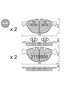 FRONT HIGH PERFORMANCE BRAKEPADS S50 BMW X5 II X6 I X6 II SUV