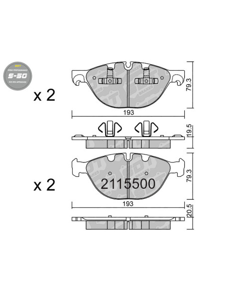 Pastillas De Freno Delanteras High Performance S50 Bmw X5 Ii X6 I X6 Ii Suv