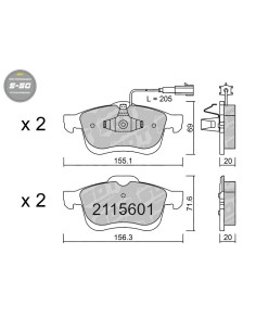 Pastillas De Freno Delanteras High Performance S50 Fiat Doblo Lancia Delta Iii Opel Combo
