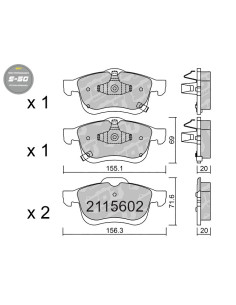 Pastillas De Freno Delanteras High Performance S50 Fiat 500L