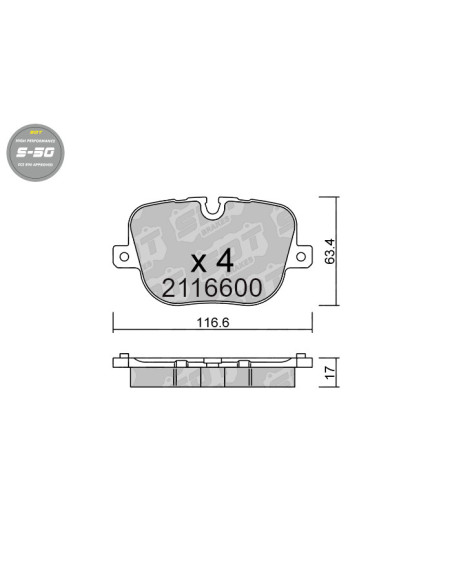 REAR HIGH PERFORMANCE BRAKEPADS S50 LAND ROVER RANGE ROVER III RANGE ROVER SPORT