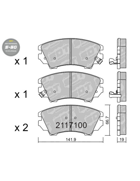 FRONT HIGH PERFORMANCE BRAKEPADS S50 CHEVROLET MALIBU OPEL ASTRA J CASCADA INSIGNIA A SAAB 9-5 YS3G