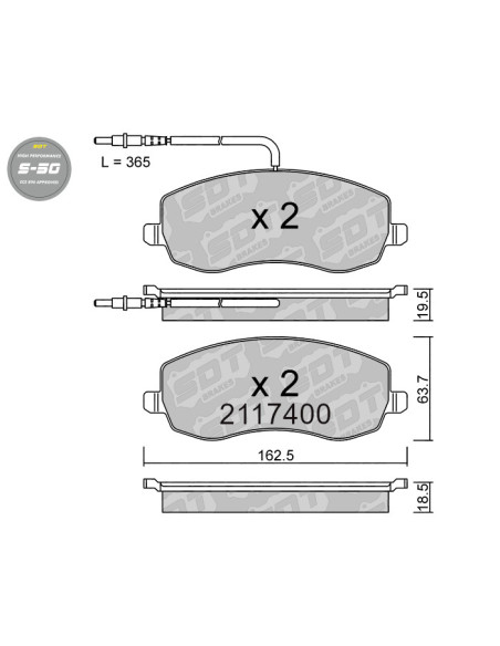 FRONT HIGH PERFORMANCE BRAKEPADS S50 CITROEN C8 LANCIA PHEDRA PEUGEOT 807