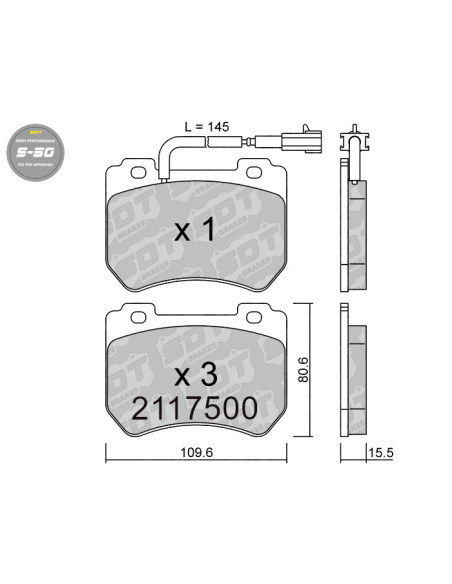 Pastillas De Freno Delanteras High Performance S50 Alfa Romeo 159 Brera Spider