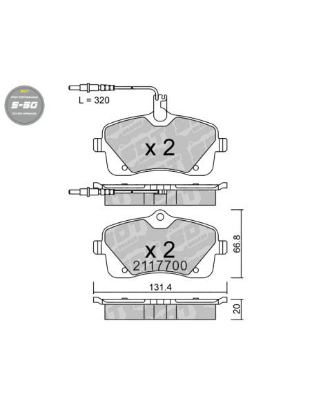FRONT HIGH PERFORMANCE BRAKEPADS S50 PEUGEOT 407