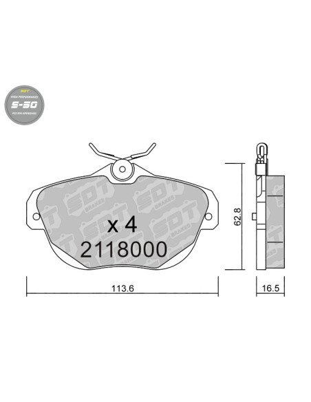 REAR HIGH PERFORMANCE BRAKEPADS S50 CITROEN C6