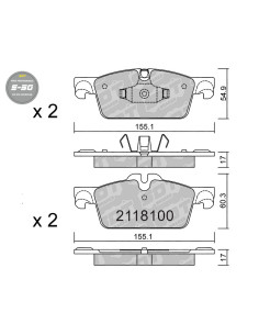 FRONT HIGH PERFORMANCE BRAKEPADS S50 PEUGEOT 508