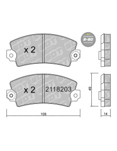 FRONT HIGH PERFORMANCE BRAKEPADS S50 CITROEN FIAT PEUGEOT RENAULT TALBOT