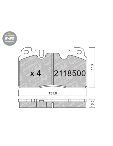 FRONT HIGH PERFORMANCE BRAKEPADS S50 AUDI A6 4G A7 4G Q5 8R PORSCHE MACAN 95B