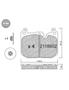 FRONT HIGH PERFORMANCE BRAKEPADS S50 MINI COUNTRYMAN F60 ONE R56 ONE F55 F56 CLUBMAN F54