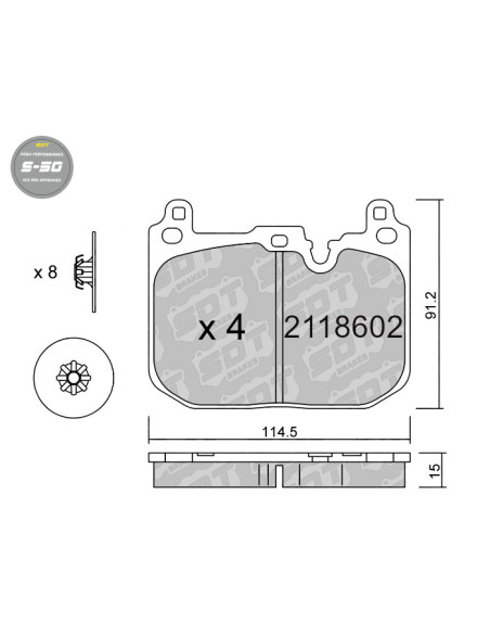 Pastillas De Freno Delanteras High Performance S50 Mini Countryman F60 One R56 One F55 F56 Clubman F54