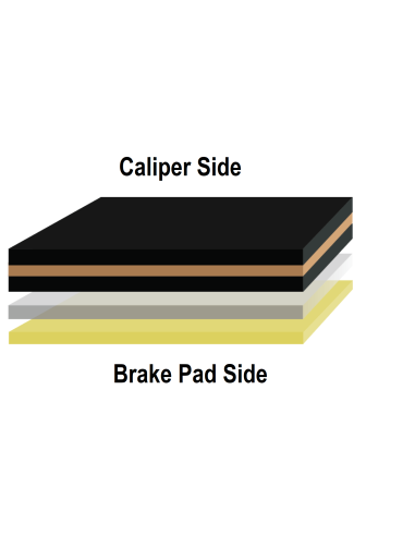 4 Shim Anti-Squeal T.L (138,8 X 50 Mm) - Sdtbrakes