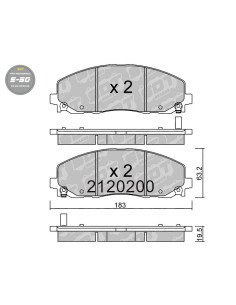 FRONT HIGH PERFORMANCE BRAKEPADS S50 CHRYSLER GRAND VOYAGER FIAT FREEMONT LANCIA VOYAGER VOLKSWAGEN ROUTAN