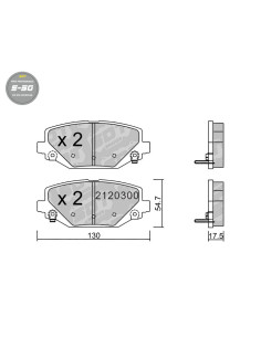 REAR HIGH PERFORMANCE BRAKEPADS S50 CHRYSLER GRAND VOYAGER FIAT FREEMONT LANCIA VOYAGER VOLKSWAGEN ROUTAN