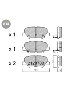 REAR HIGH PERFORMANCE BRAKEPADS S50 CITROEN C4 AIRCROSS MAZDA 6 MITSUBISHI ASX OUTLANDER PEUGEOT 4008