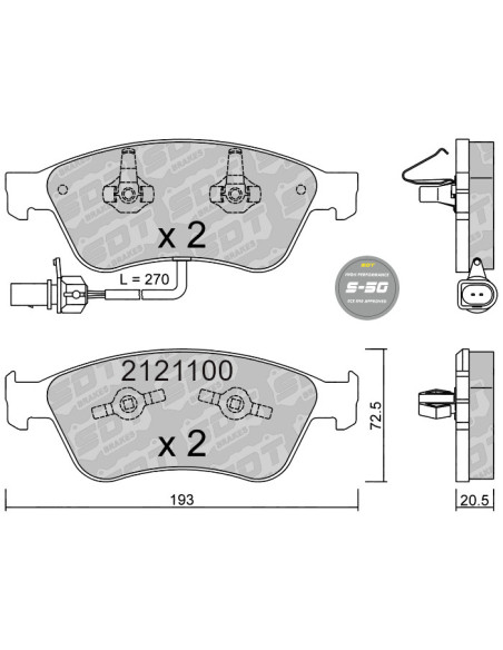 DELANTERAS HIGH PERFORMANCE BRAKEPADS S50 AUDI A6 4F A8 4E VOLKSWAGEN PHAETON 3D