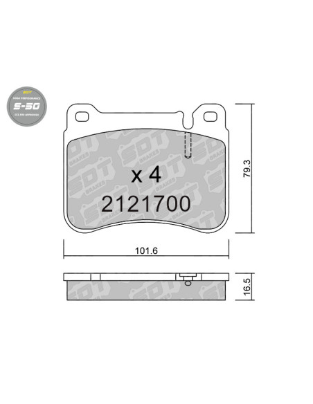 FRONT HIGH PERFORMANCE BRAKEPADS S50 MERCEDES C 203 CLC C204 SLK 171