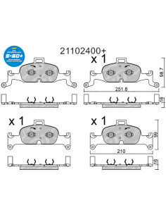 FRONT HIGH PERFORMANCE PLUS BRAKEPADS S50+ AUDI A4 B9 A5 II F5 Q5 II FYB