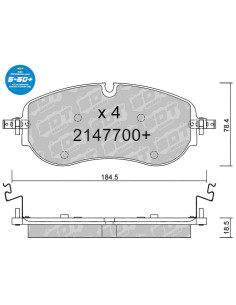 FRONT HIGH PERFORMANCE PLUS BRAKEPADS S50+ Ø358 AUDI Q4 SKODA ENYAQ IV VW ID.BUZZ ID.4 ID.5